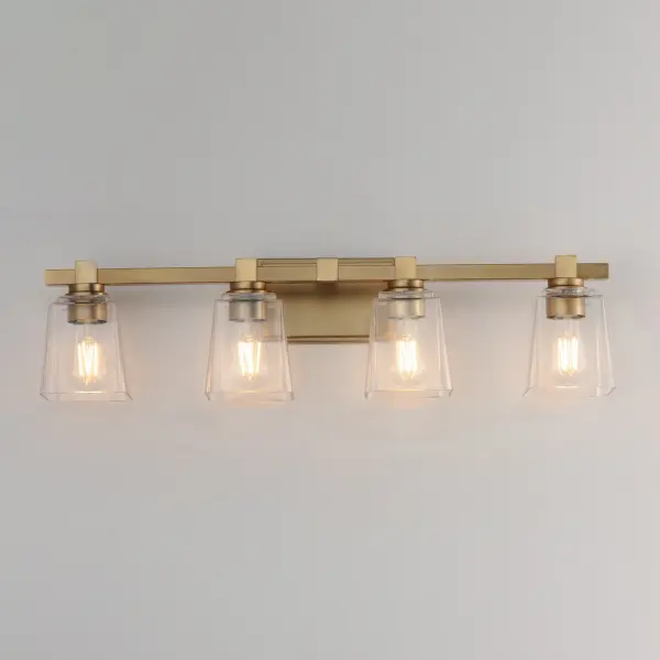 Cubos Four Light Bath Vanity in Natural Aged Brass - Image 3