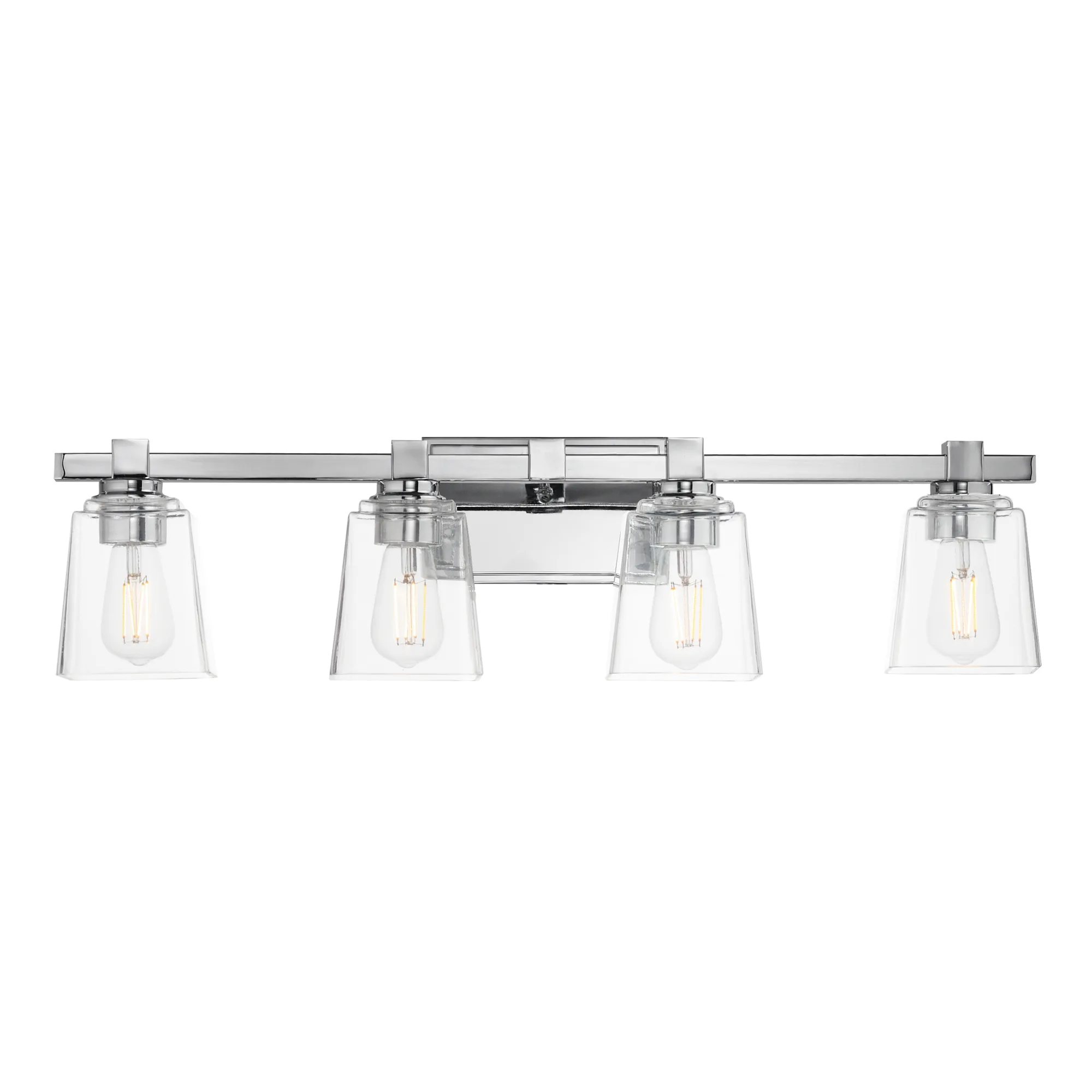 Cubos Four Light Bath Vanity in Polished Chrome