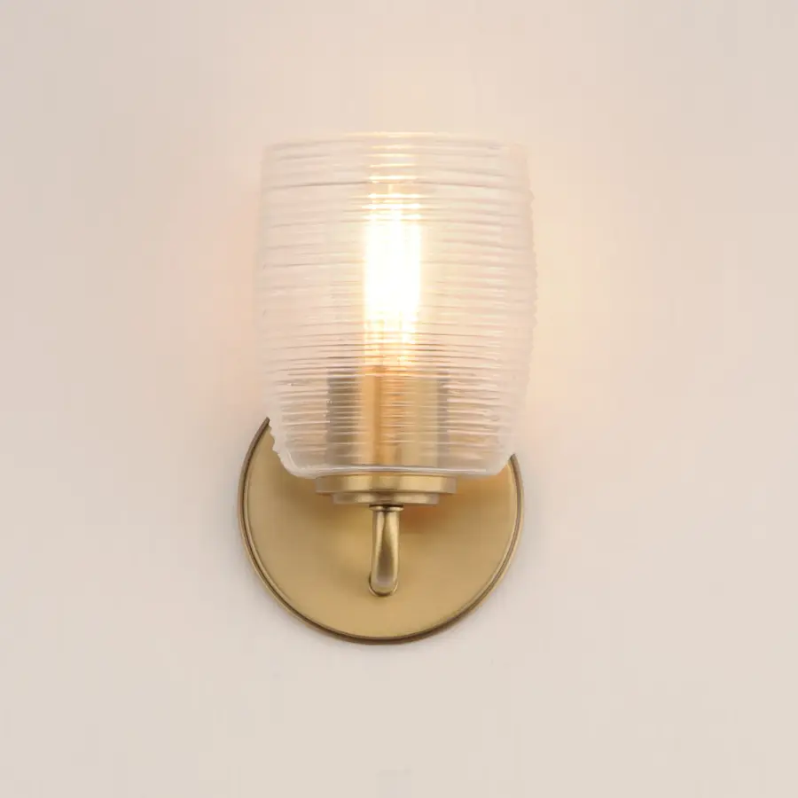 Honey One Light Wall Sconce in Natural Aged Brass - Image 3