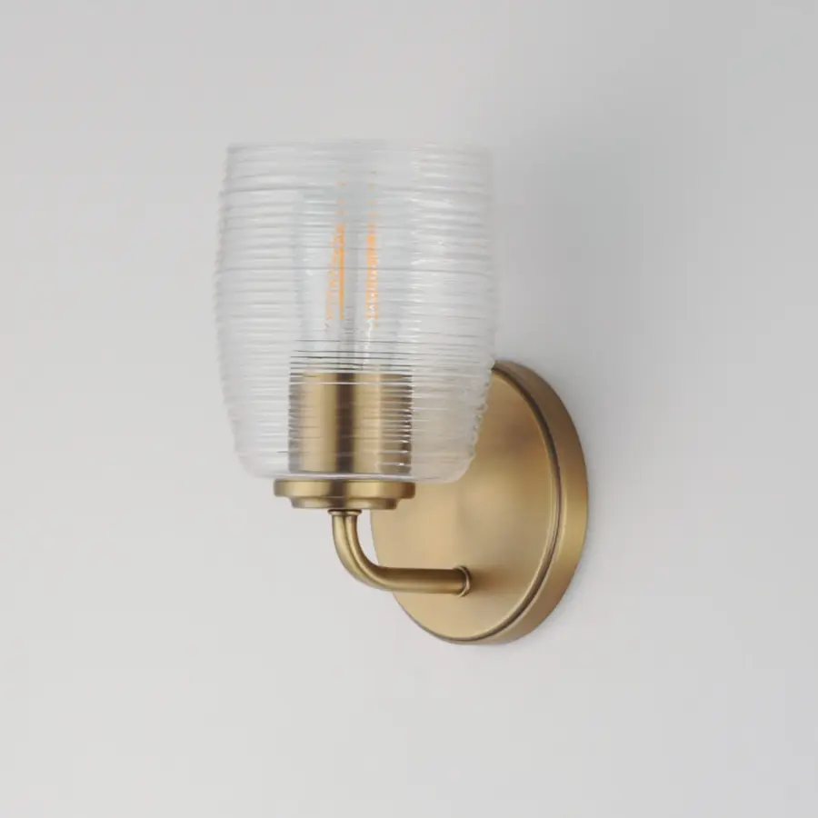 Honey One Light Wall Sconce in Natural Aged Brass - Image 4