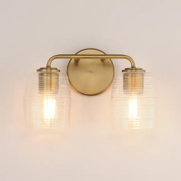 Honey Two Light Wall Sconce in Natural Aged Brass - Image 3