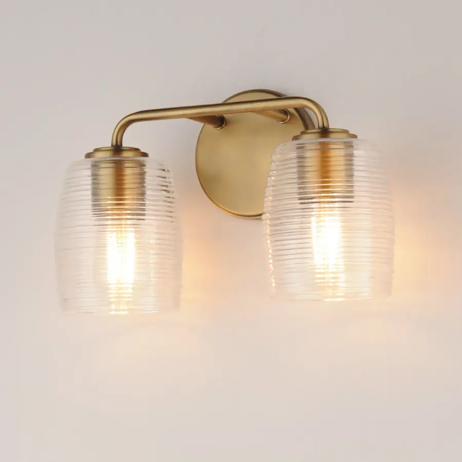 Honey Two Light Wall Sconce in Natural Aged Brass - Image 4