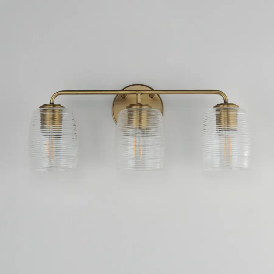 Honey 3-Light Bath Vanity in Natural Aged Brass - Image 2