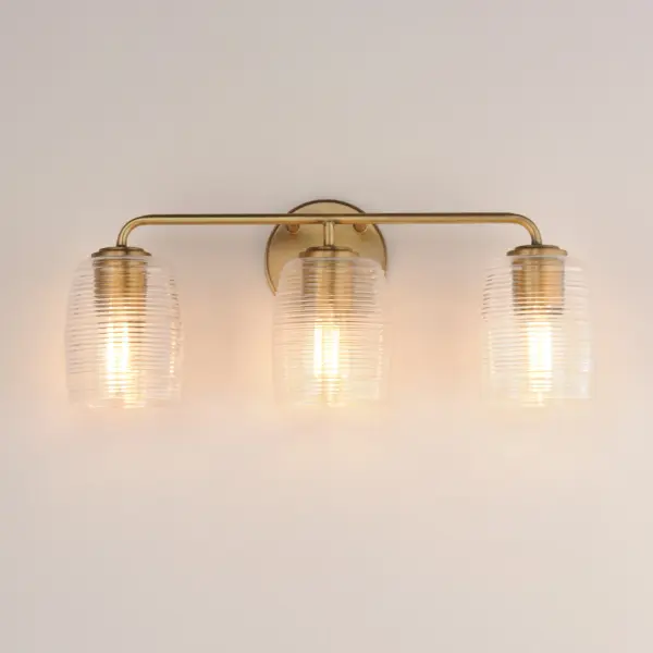 Honey 3-Light Bath Vanity in Natural Aged Brass - Image 3
