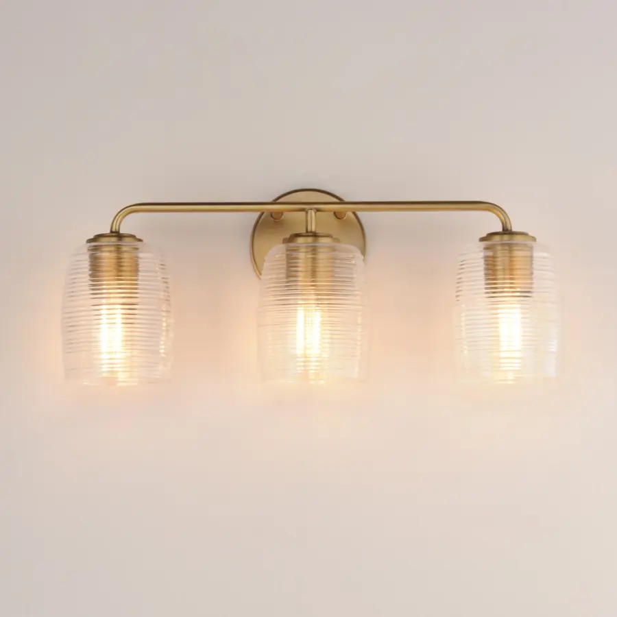 Honey 3-Light Bath Vanity in Natural Aged Brass - Image 3
