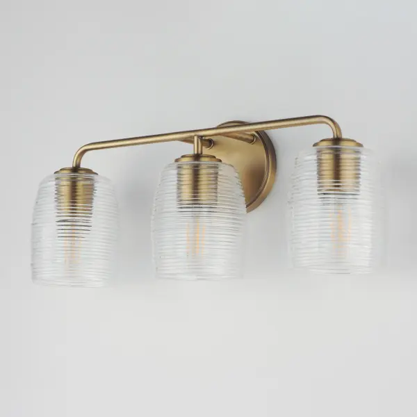 Honey 3-Light Bath Vanity in Natural Aged Brass - Image 4
