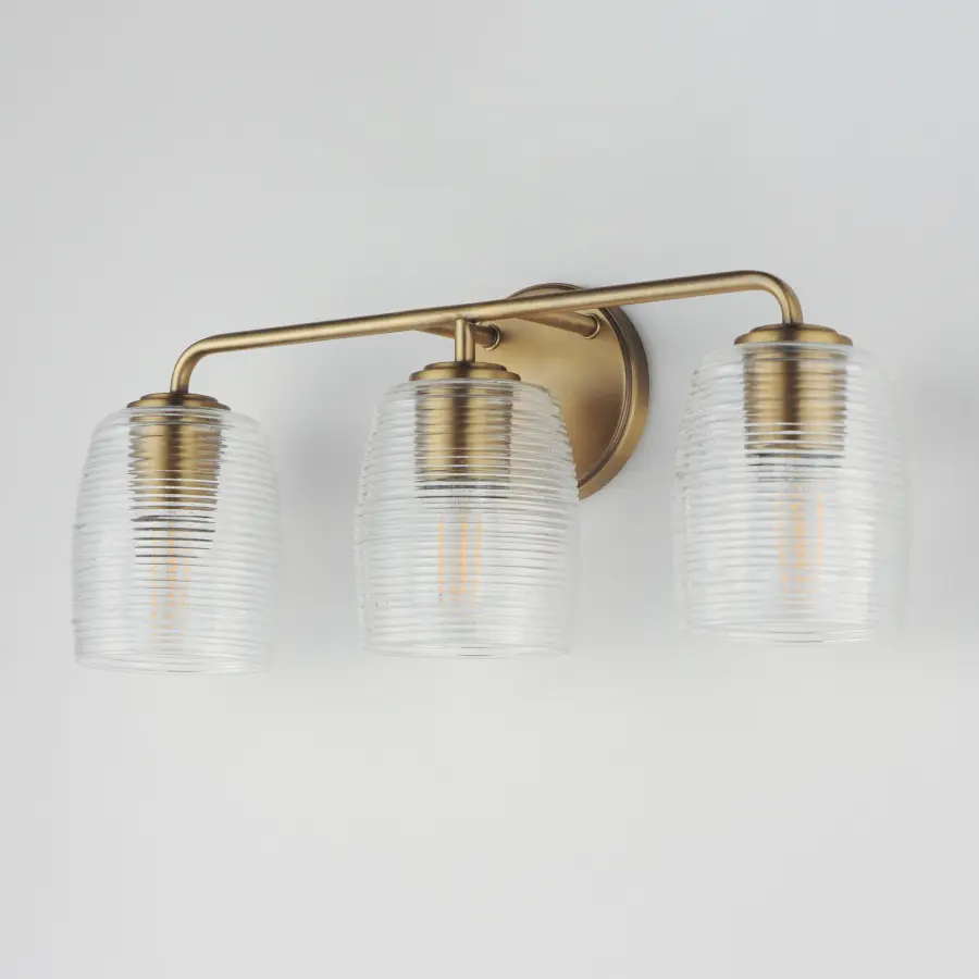 Honey 3-Light Bath Vanity in Natural Aged Brass - Image 4