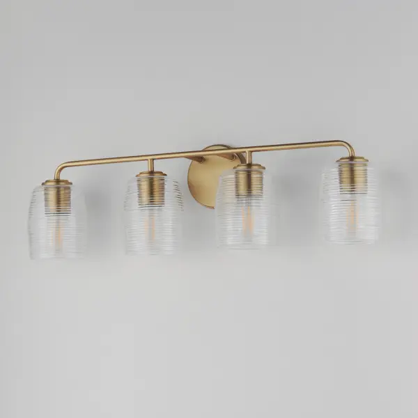 Honey Four Light Bath Vanity in Natural Aged Brass - Image 4