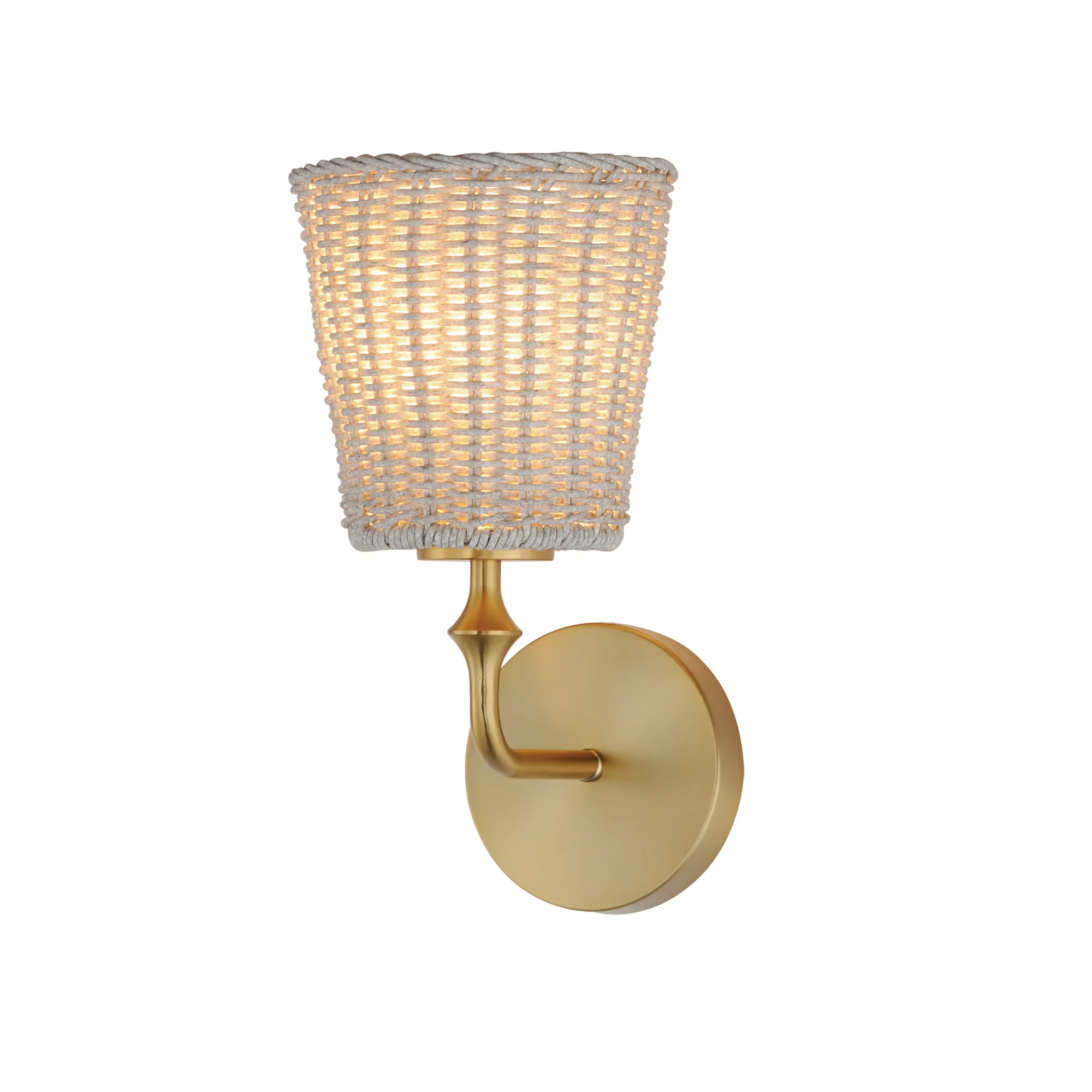 Baja One Light Wall Sconce in Natural Aged Brass