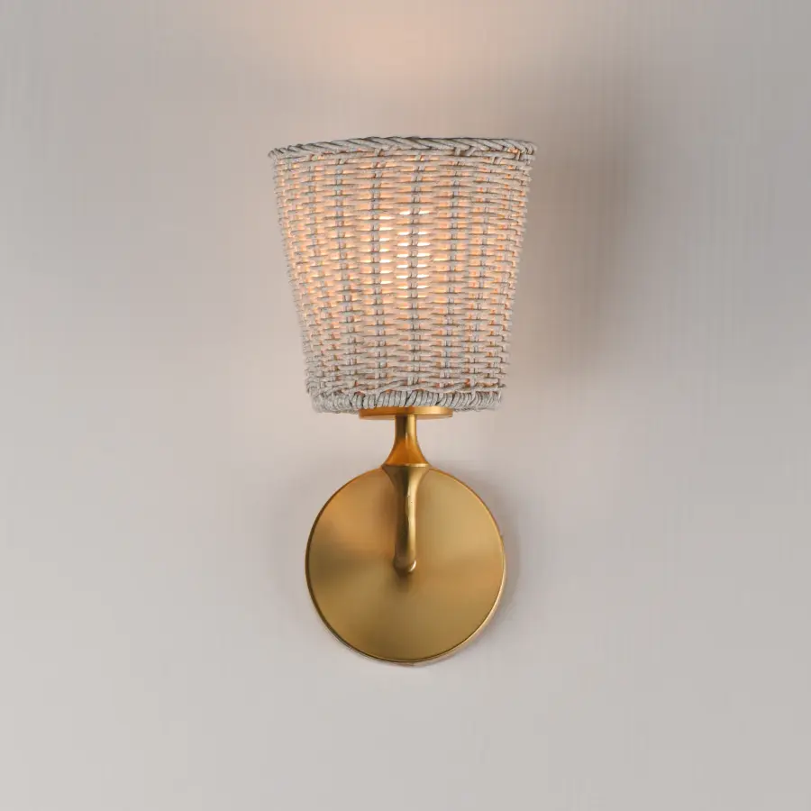 Baja One Light Wall Sconce in Natural Aged Brass - Image 3