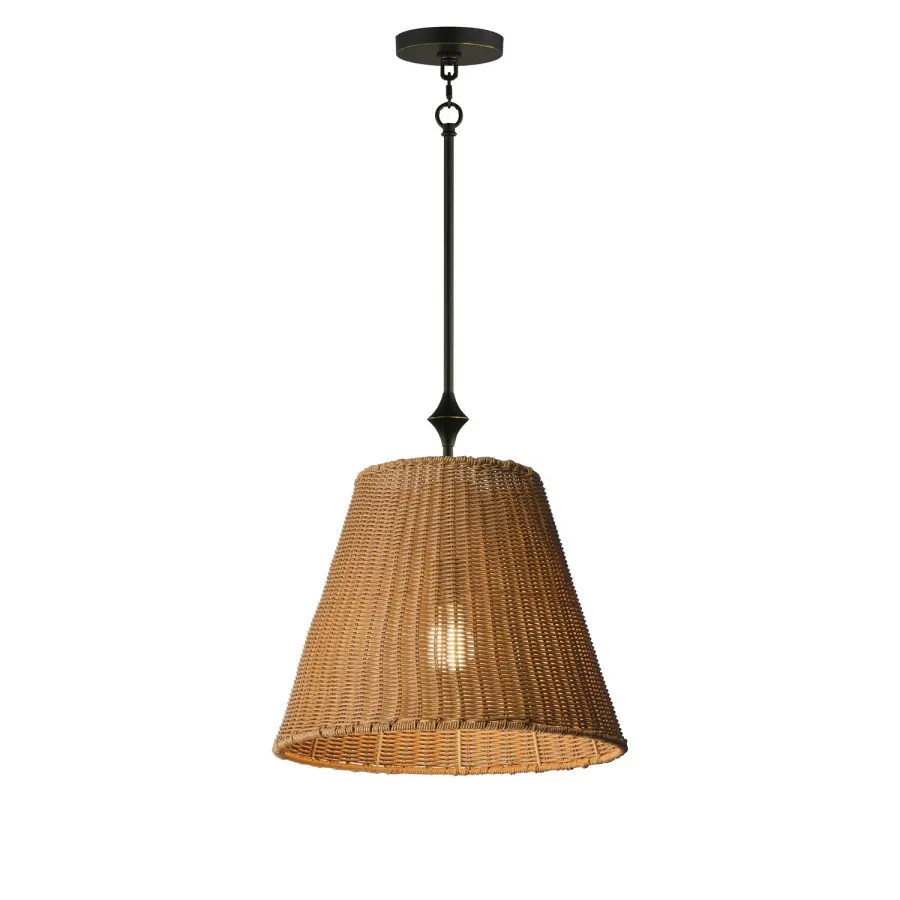 Baja One Light Pendant in Dark Bronze