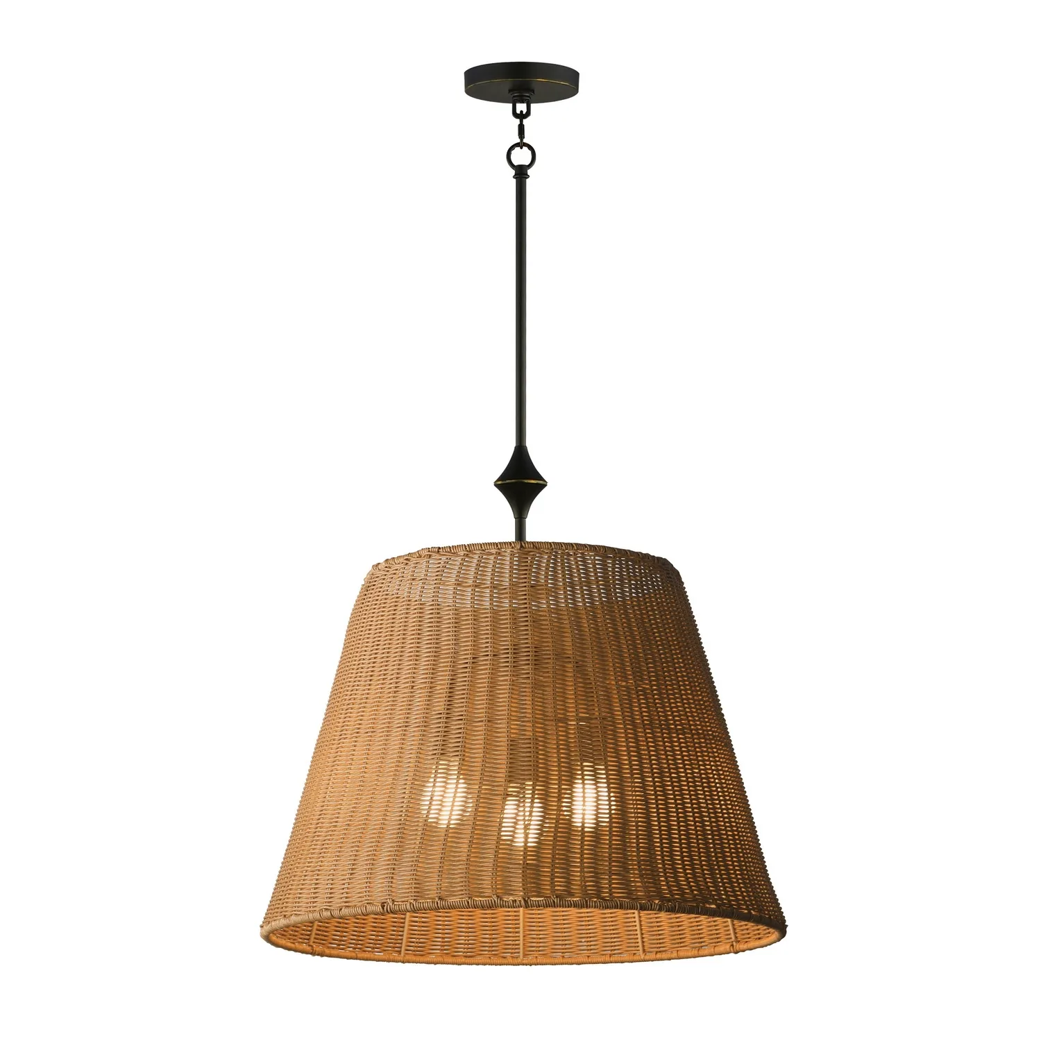 Baja Three Light Pendant in Dark Bronze