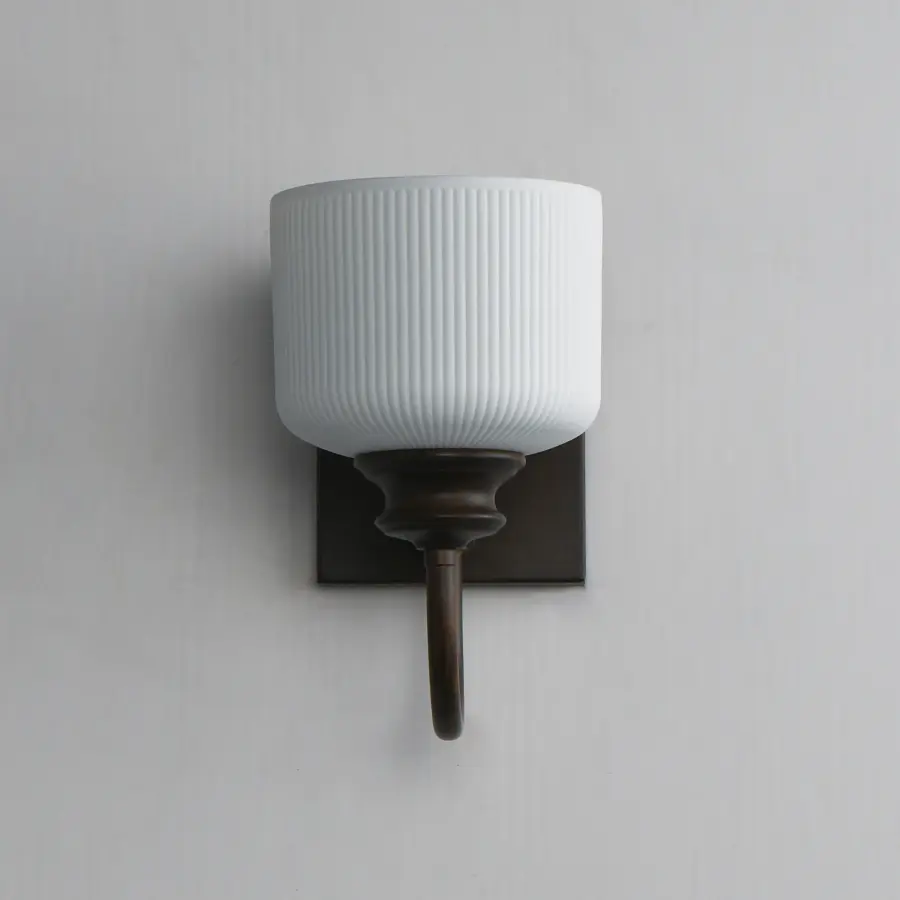 Bisque One Light Wall Sconce in Oil Rubbed Bronze - Image 2