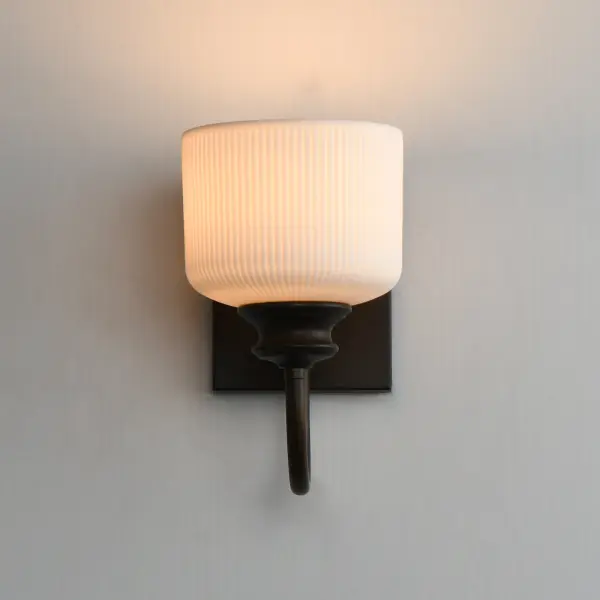 Bisque One Light Wall Sconce in Oil Rubbed Bronze - Image 3