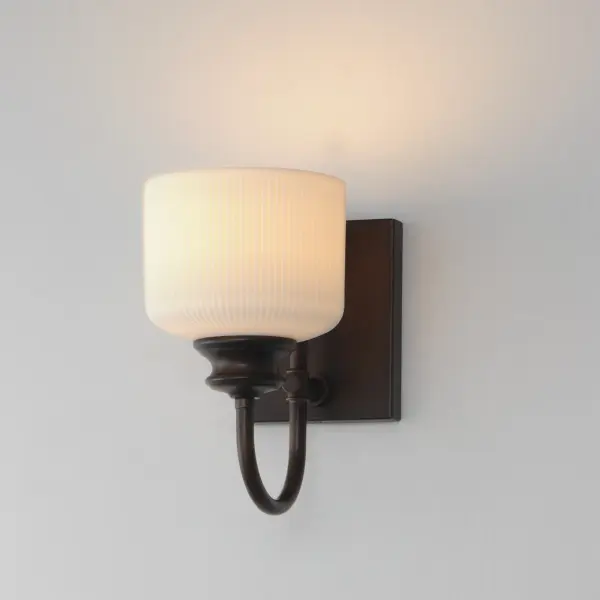 Bisque One Light Wall Sconce in Oil Rubbed Bronze - Image 4