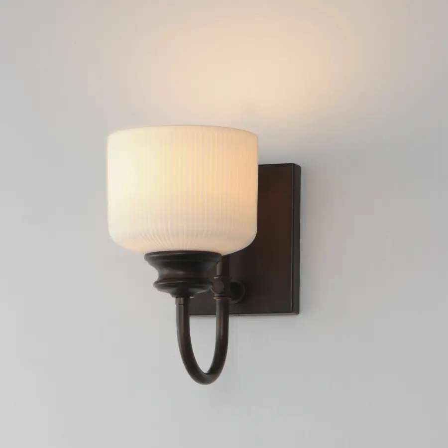 Bisque One Light Wall Sconce in Oil Rubbed Bronze - Image 4