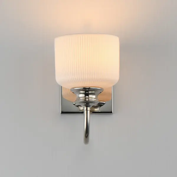 Bisque One Light Wall Sconce in Polished Nickel - Image 3