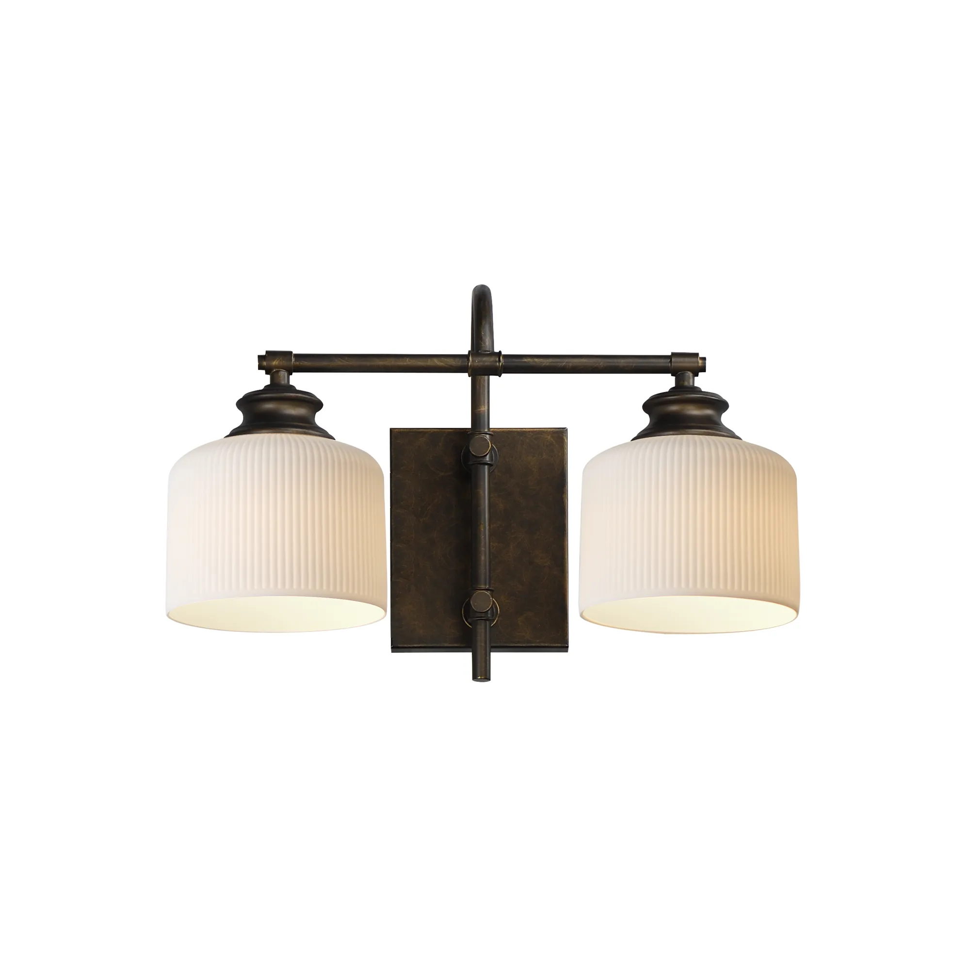 Bisque Two Light Wall Sconce in Oil Rubbed Bronze