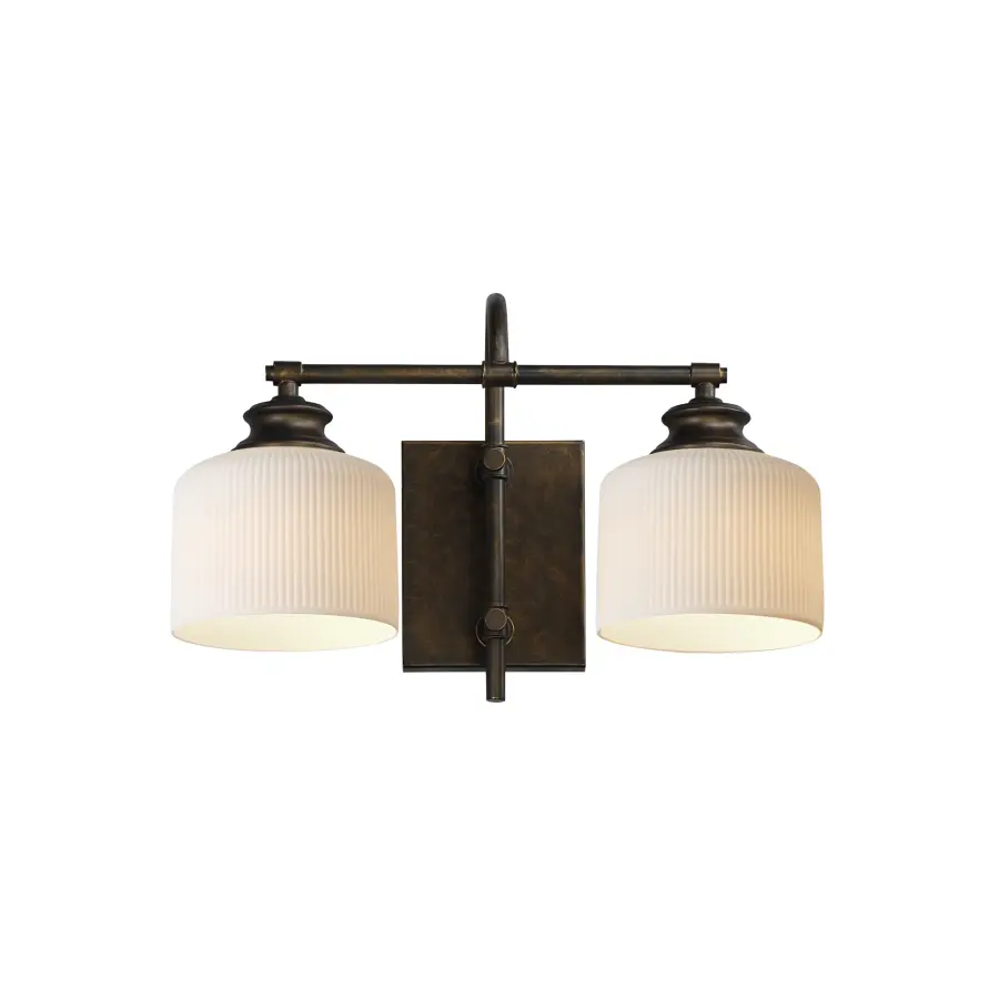 Bisque Two Light Wall Sconce in Oil Rubbed Bronze - Image 1