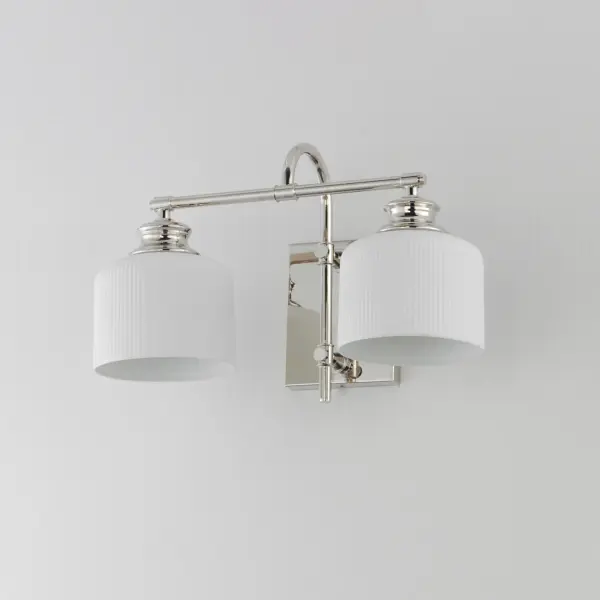 Bisque Two Light Wall Sconce in Polished Nickel - Image 4