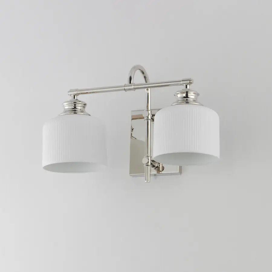 Bisque Two Light Wall Sconce in Polished Nickel - Image 4