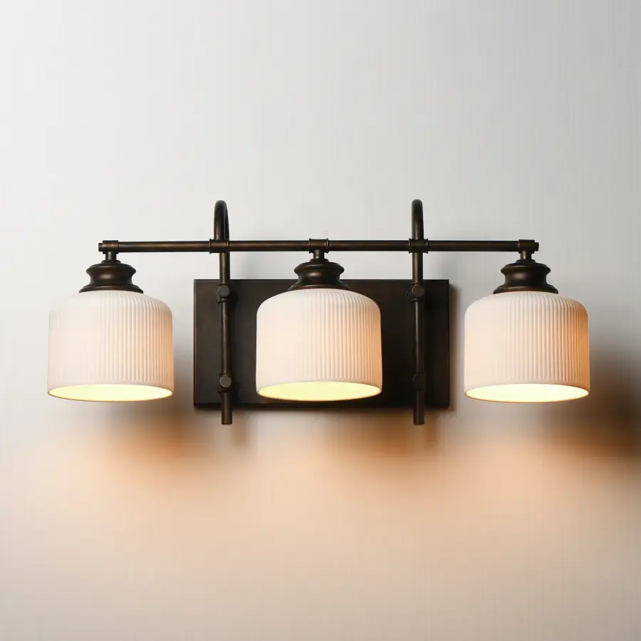 Bisque 3-Light Bath Vanity in Oil Rubbed Bronze - Image 3