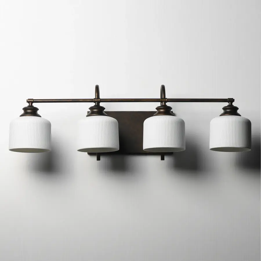 Bisque 4-Light Bath Vanity in Oil Rubbed Bronze - Image 2