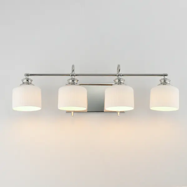 Bisque 4-Light Bath Vanity in Polished Nickel - Image 3