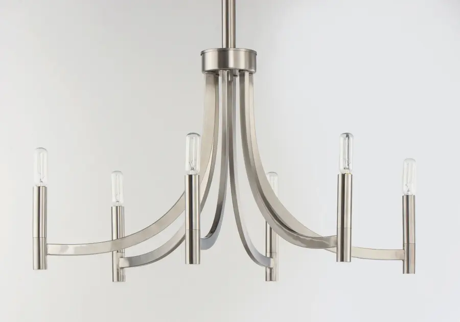 Lyndon 6-Light Chandelier in Satin Nickel - Image 2