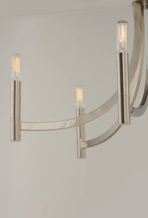 Lyndon 6-Light Chandelier in Satin Nickel - Image 4