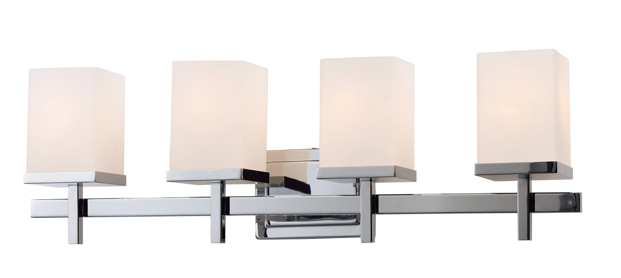 Tetra Four Light Bath Vanity in Polished Chrome