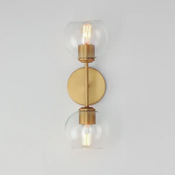 Knox Two Light Wall Sconce in Natural Aged Brass - Image 3