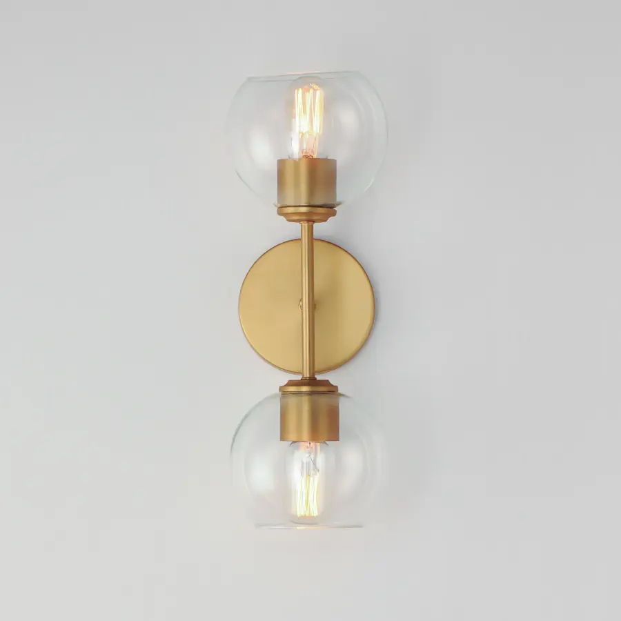 Knox Two Light Wall Sconce in Natural Aged Brass - Image 3