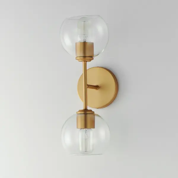 Knox Two Light Wall Sconce in Natural Aged Brass - Image 4