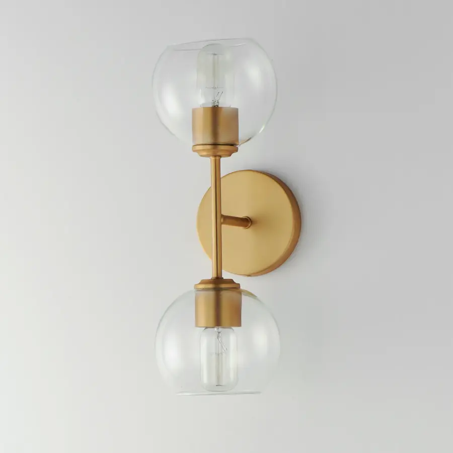 Knox Two Light Wall Sconce in Natural Aged Brass - Image 4
