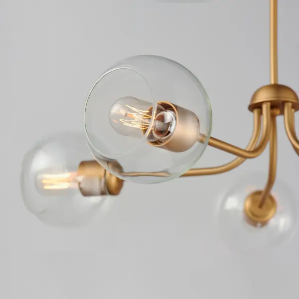 Knox Five Light Chandelier in Natural Aged Brass - Image 3