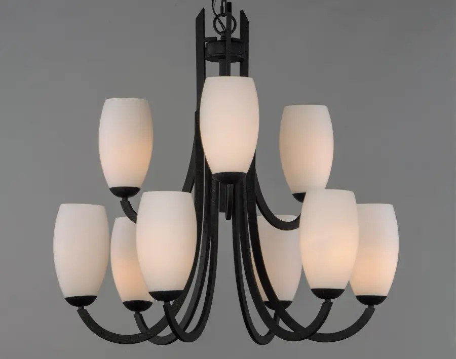 Taylor 9-Light Chandelier in Textured Black - Image 2