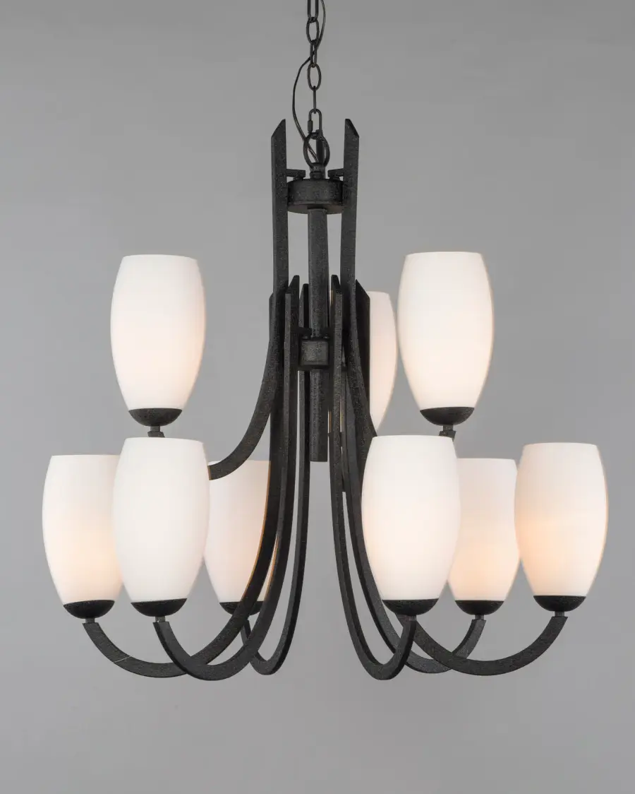Taylor 9-Light Chandelier in Textured Black - Image 3