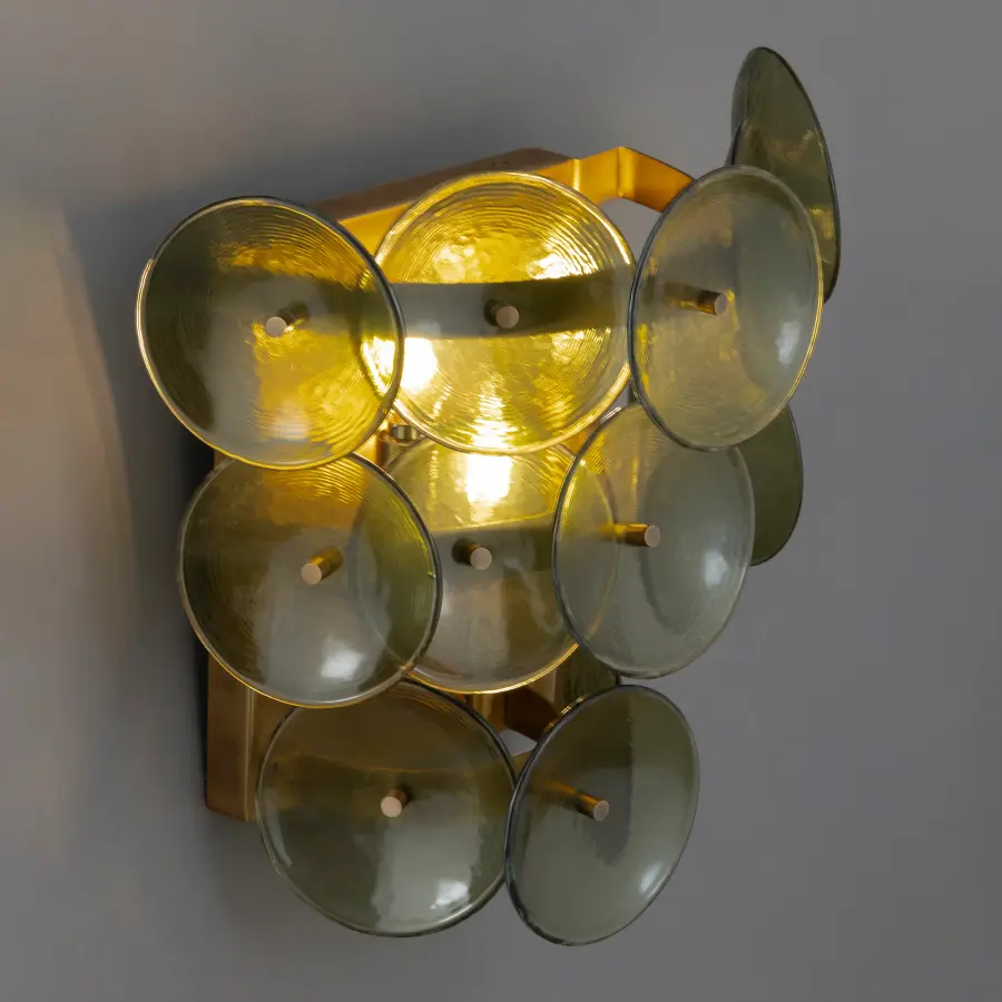 Loren Three Light Wall Sconce in Weathered Brass - Image 3