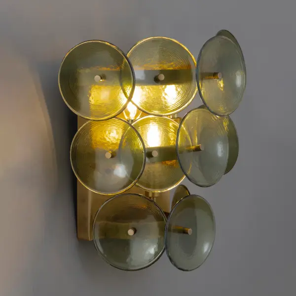 Loren Three Light Wall Sconce in Weathered Brass - Image 4