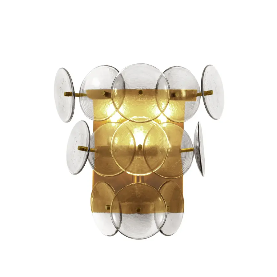 Loren Three Light Wall Sconce in Weathered Brass