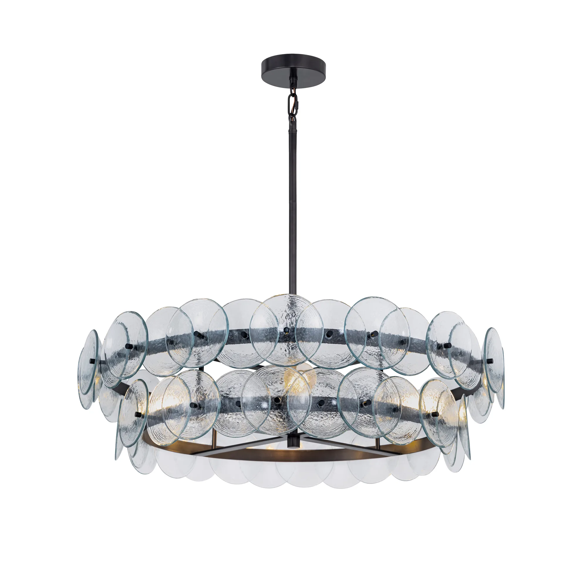 Loren Six Light Chandelier in Gunmetal
