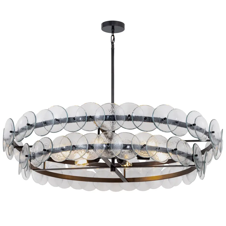Loren 8-Light Linear Chandelier in Gunmetal - Image 1