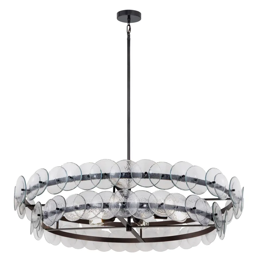 Loren 8-Light Linear Chandelier in Gunmetal - Image 2