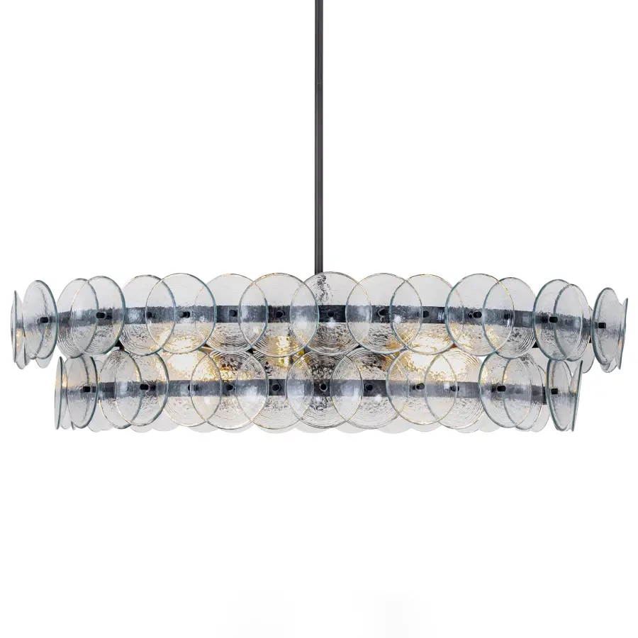 Loren 8-Light Linear Chandelier in Gunmetal - Image 3
