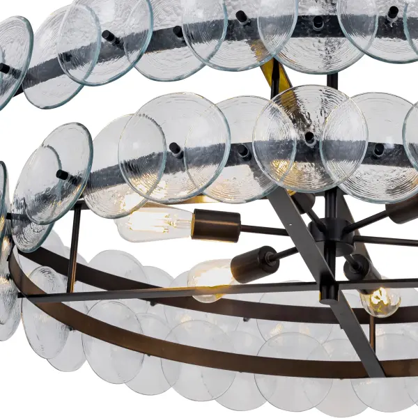 Loren 8-Light Linear Chandelier in Gunmetal - Image 4
