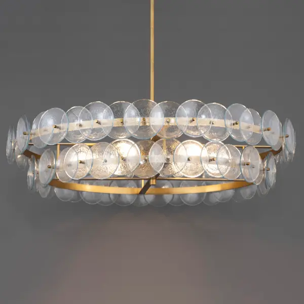 Loren 8-Light Linear Chandelier in Weathered Brass - Image 4