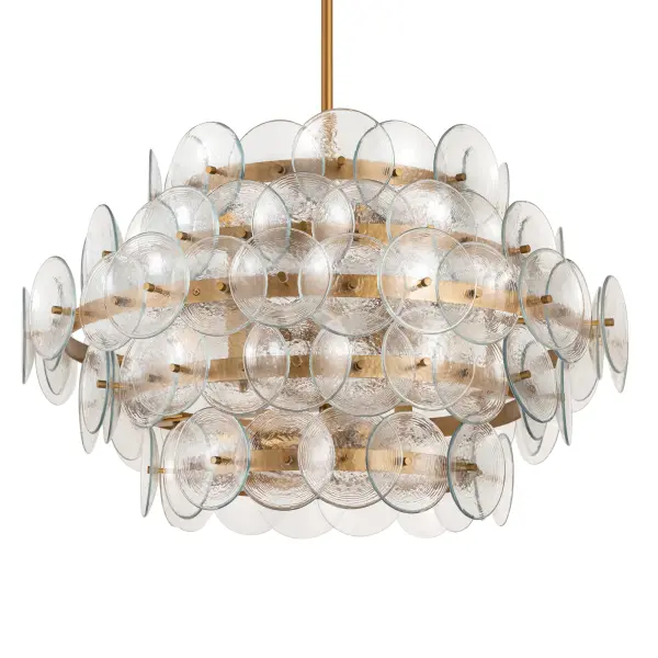 Loren 12-Light Chandelier in Weathered Brass - Image 3