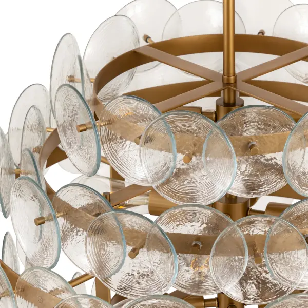 Loren 12-Light Chandelier in Weathered Brass - Image 4