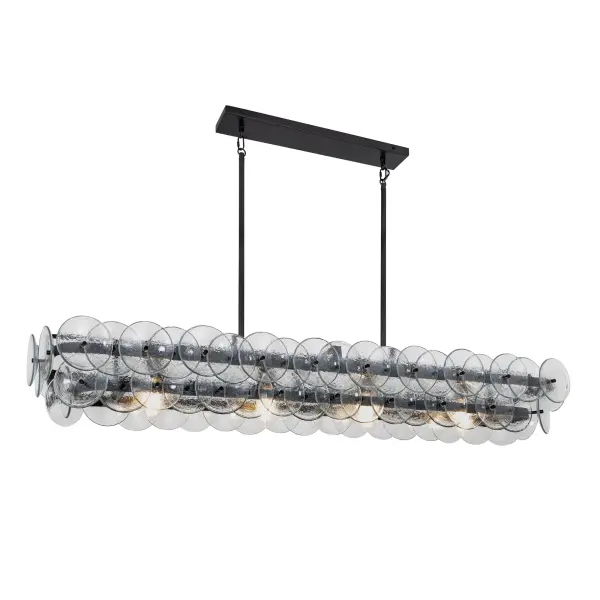 Loren Five Light Linear Chandelier in Gunmetal - Image 1